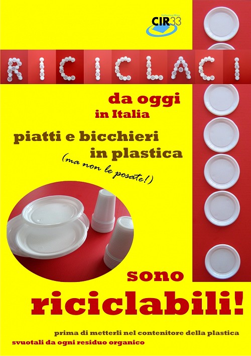 Piatti e bicchieri usa e getta ora riciclabili - ATA Rifiuti - Provincia  di Ancona